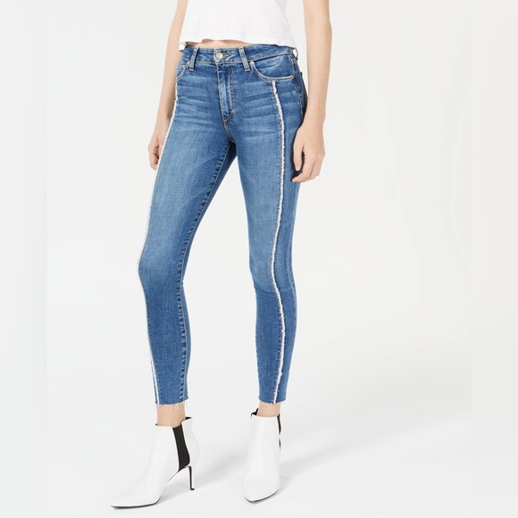 JOE’S JEANS Janeen Icon Mid Rise Skinny Ankle Raw Hem Stretch Jeans EUC Size 27 - Picture 1 of 10